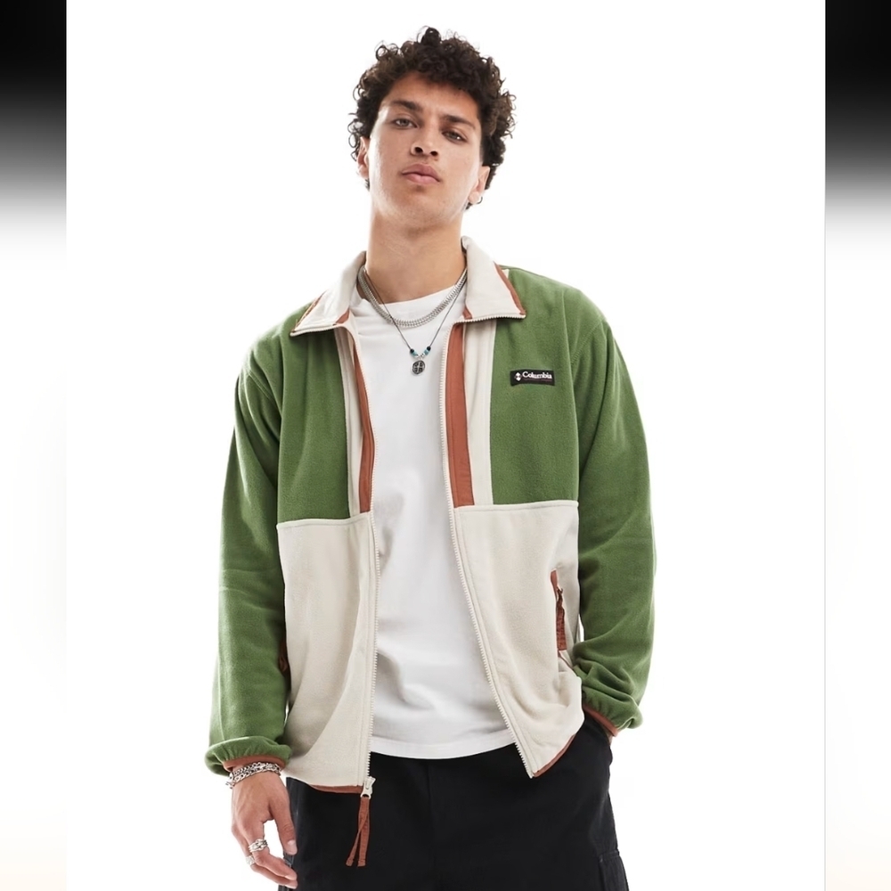 Columbia Men's Back Bowl Retro Colour Block Fleece Men's size L - Picture 4 of 13